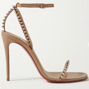 CHRISTIAN LOUBOUTIN So Me Spike Nude Sandals Size 38 |BRAND NEW|